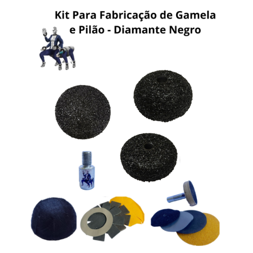 Kit Para Fabricação de Gamela e Pilão - Diamante Negro