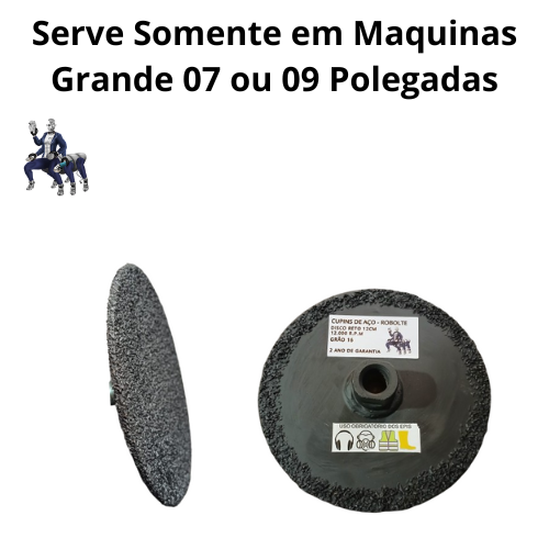 Disco Reto 12 cm – Diamante Negro - Corte e Desbaste | Compatível com Máquinas 7″ e 9″ Polegadas.